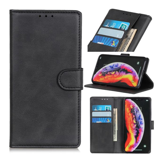 Samsung Galaxy S10 5G Handy Hülle - Classic IV Leder Bookcover Series - schwarz