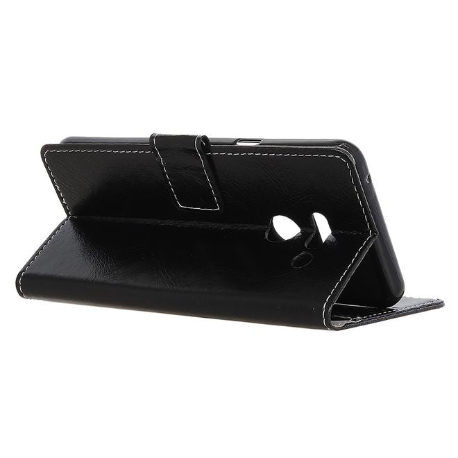 Étui pour LG G8 ThinQ - Série Crazy Horse III en cuir - Noir