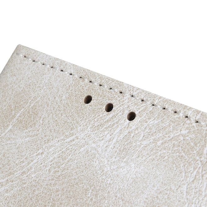 Étui pour LG G8 ThinQ - Série Crazy Horse III en cuir - Blanc