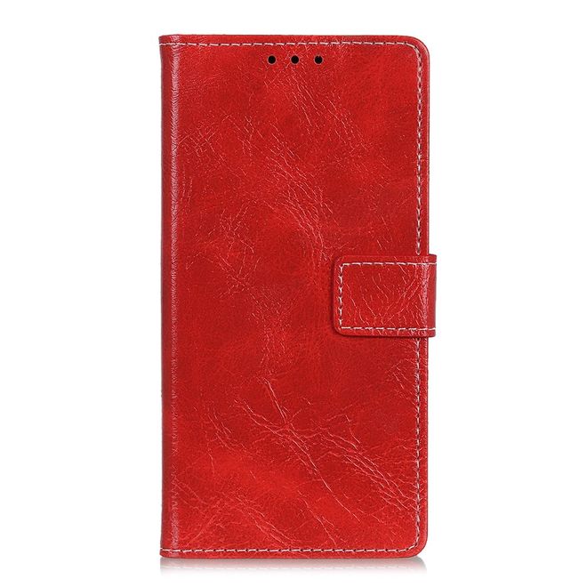Étui pour LG G8 ThinQ - Série Crazy Horse III en cuir - rouge