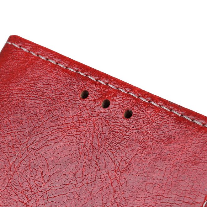 Étui pour LG G8 ThinQ - Série Crazy Horse III en cuir - rouge