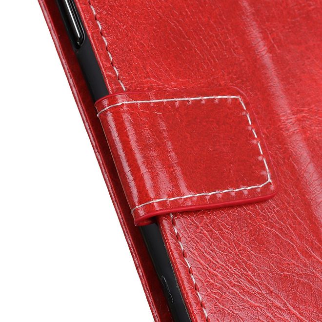 Étui pour LG G8 ThinQ - Série Crazy Horse III en cuir - rouge