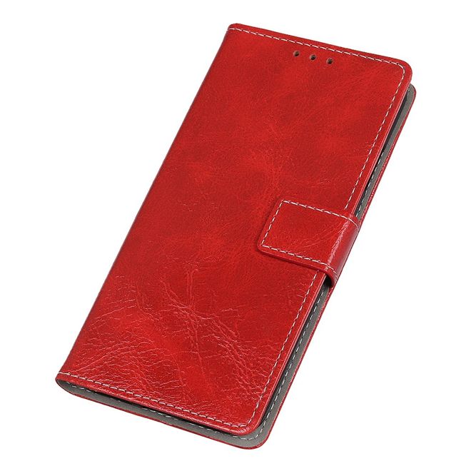 Étui pour LG G8 ThinQ - Série Crazy Horse III en cuir - rouge