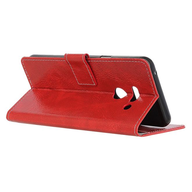Étui pour LG G8 ThinQ - Série Crazy Horse III en cuir - rouge