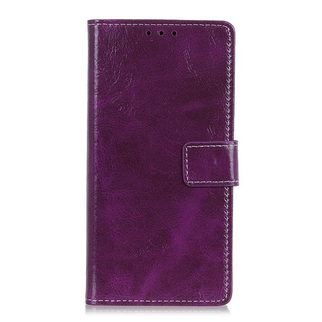 Étui pour LG G8 ThinQ - Série Crazy Horse III en cuir - Violet