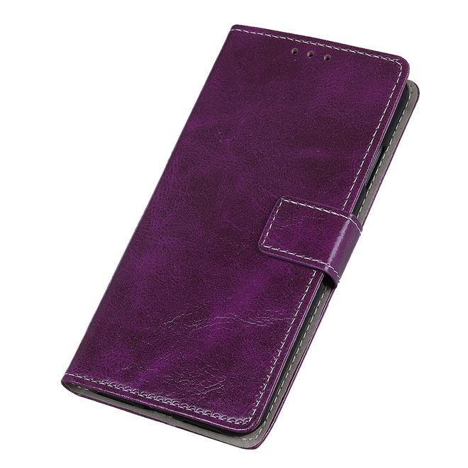 Étui pour LG G8 ThinQ - Série Crazy Horse III en cuir - Violet