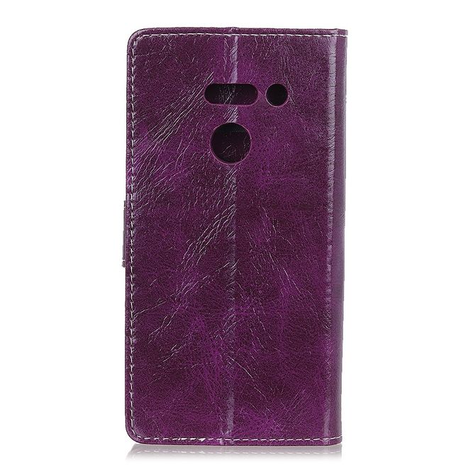 Étui pour LG G8 ThinQ - Série Crazy Horse III en cuir - Violet