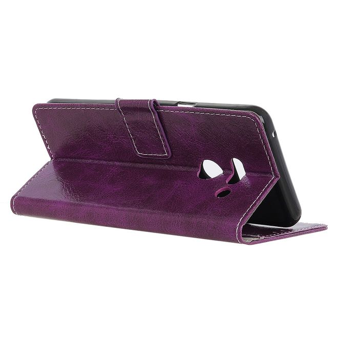 Étui pour LG G8 ThinQ - Série Crazy Horse III en cuir - Violet