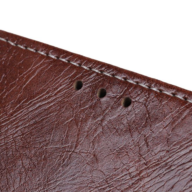 Étui pour LG G8 ThinQ - Série Crazy Horse III en cuir - Marron