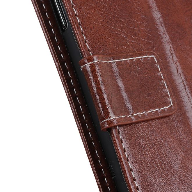 Étui pour LG G8 ThinQ - Série Crazy Horse III en cuir - Marron