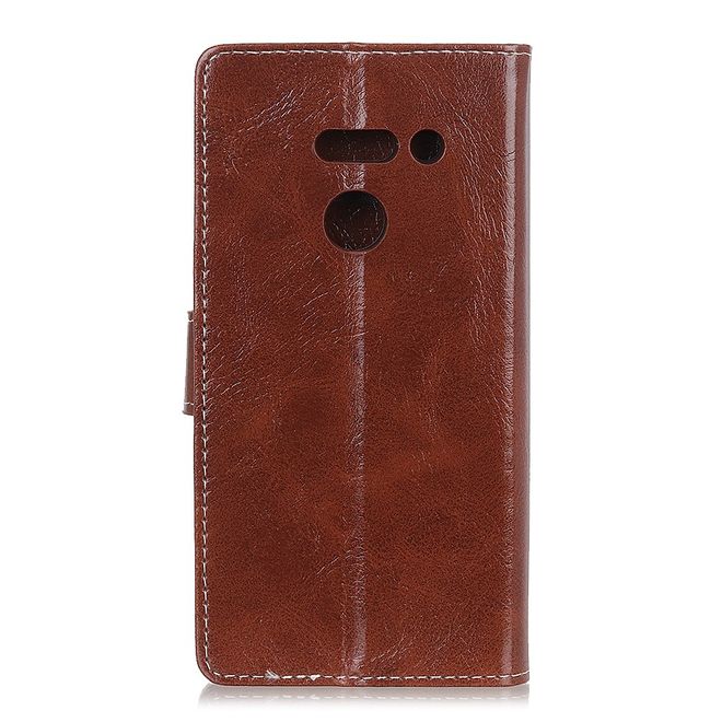 Étui pour LG G8 ThinQ - Série Crazy Horse III en cuir - Marron