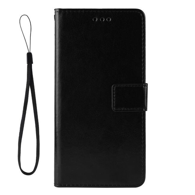 Étui pour LG G8 ThinQ - Étui en cuir Crazy Horse - Noir