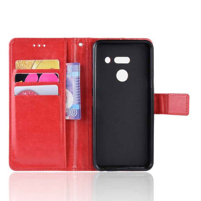 Étui pour LG G8 ThinQ - Étui en cuir Crazy Horse - rouge