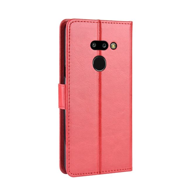 Étui pour LG G8 ThinQ - Étui en cuir Crazy Horse - rouge