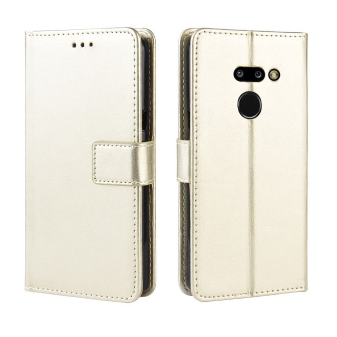 Étui pour LG G8 ThinQ - Étui en cuir Crazy Horse - Or
