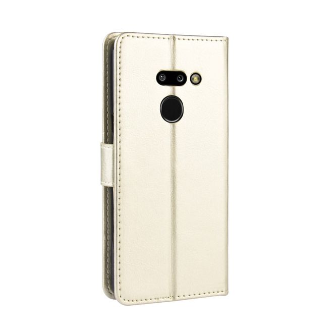 Étui pour LG G8 ThinQ - Étui en cuir Crazy Horse - Or