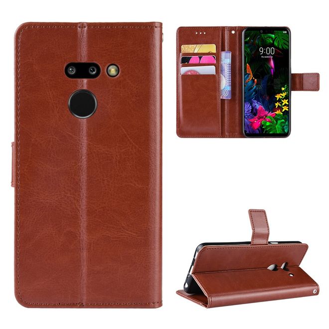 Étui pour LG G8 ThinQ - Étui en cuir Crazy Horse - Marron