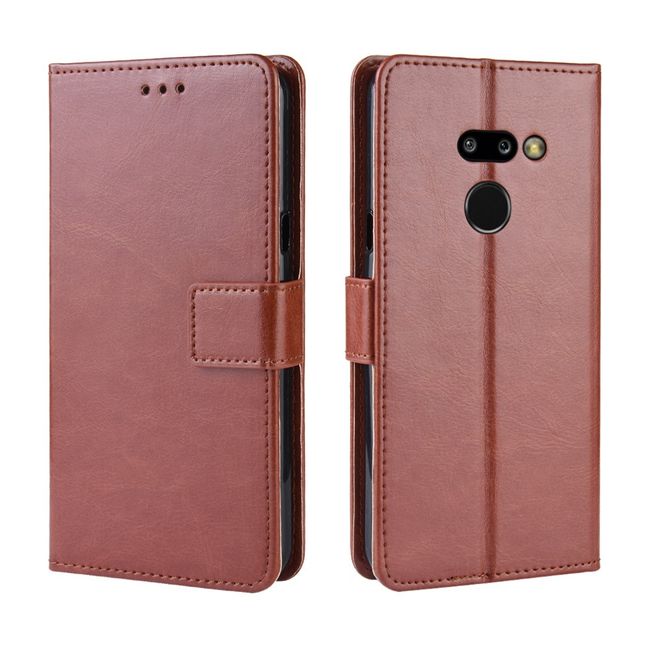 Étui pour LG G8 ThinQ - Étui en cuir Crazy Horse - Marron