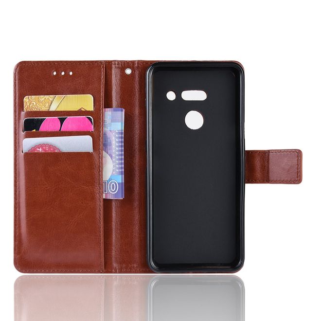 Étui pour LG G8 ThinQ - Étui en cuir Crazy Horse - Marron