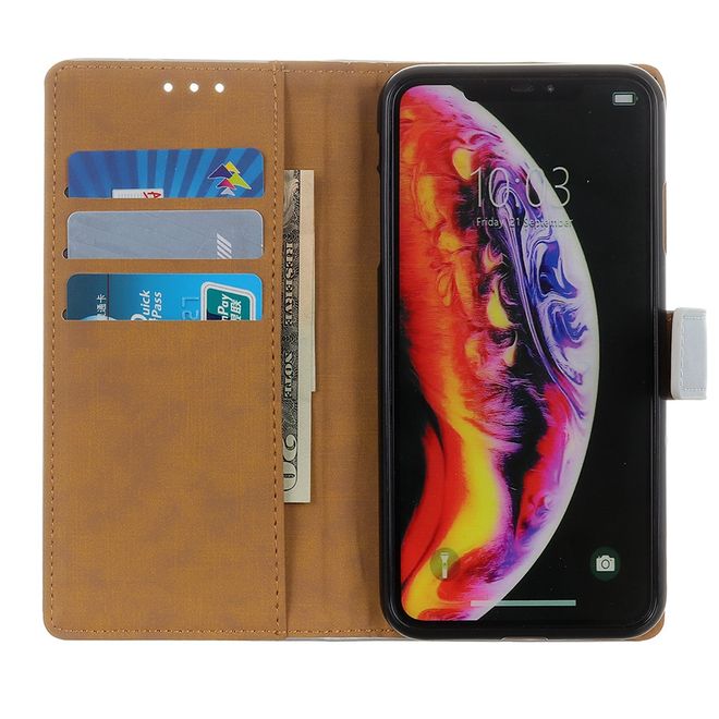 Xiaomi Mi 9 Handy Hülle - Classic II Leder Bookcover Series - silber