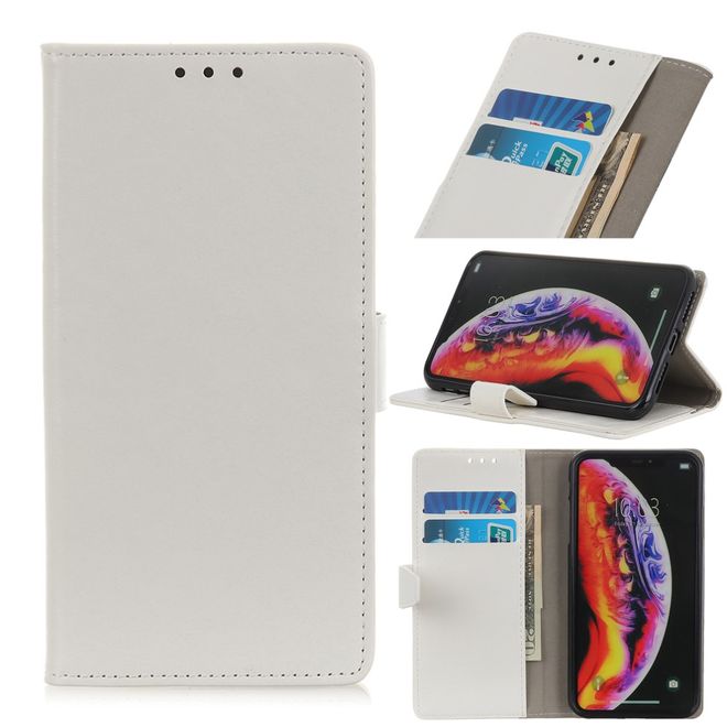Xiaomi Mi 9 Handyhülle - Crazy Horse Leder Bookcover Series - weiss
