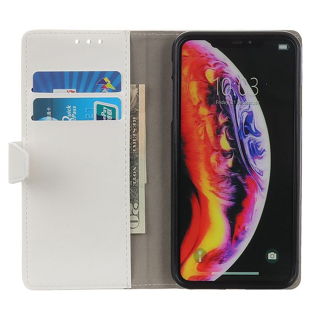 Xiaomi Mi 9 Handyhülle - Crazy Horse Leder Bookcover Series - weiss