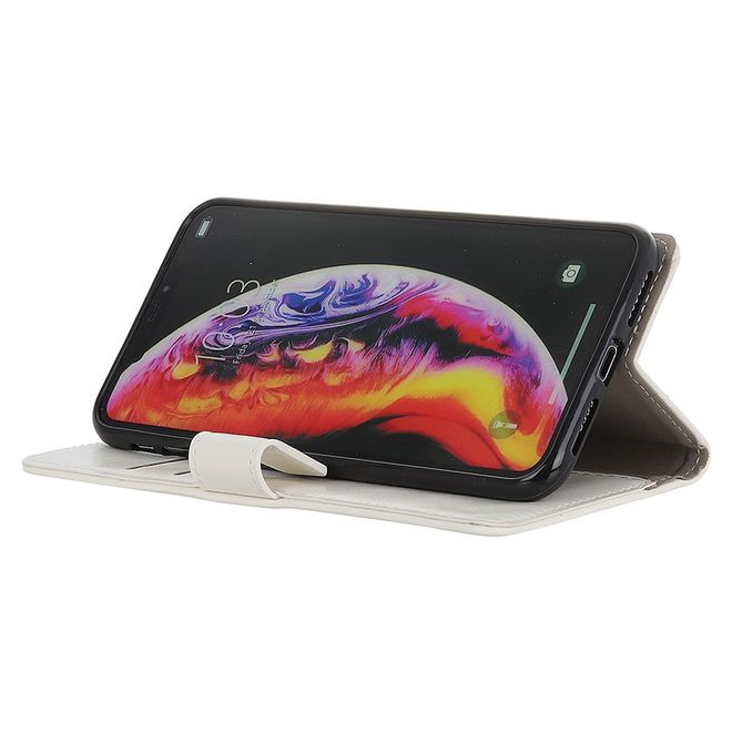 Xiaomi Mi 9 Handyhülle - Crazy Horse Leder Bookcover Series - weiss