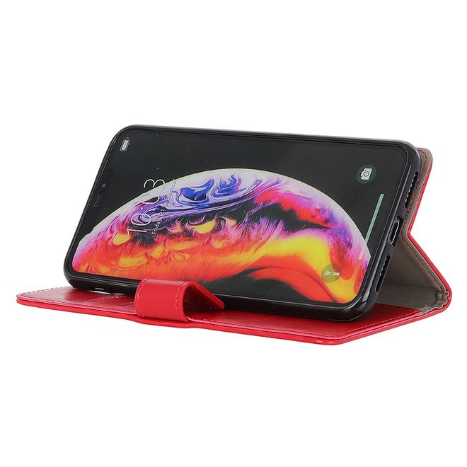 Xiaomi Mi 9 Handyhülle - Crazy Horse Leder Bookcover Series - rot
