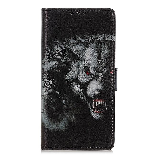 Xiaomi Mi 9 Handyhülle - Leder Bookcover Image II Series - gefürchtiger Wolf