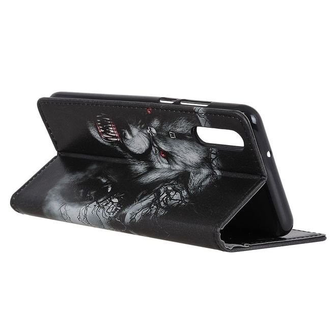 Xiaomi Mi 9 Handyhülle - Leder Bookcover Image II Series - gefürchtiger Wolf