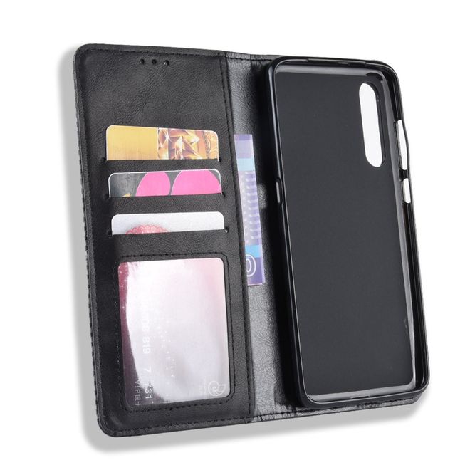 Xiaomi Mi 9 Handyhülle - Vintage Leder Bookcover Series - schwarz
