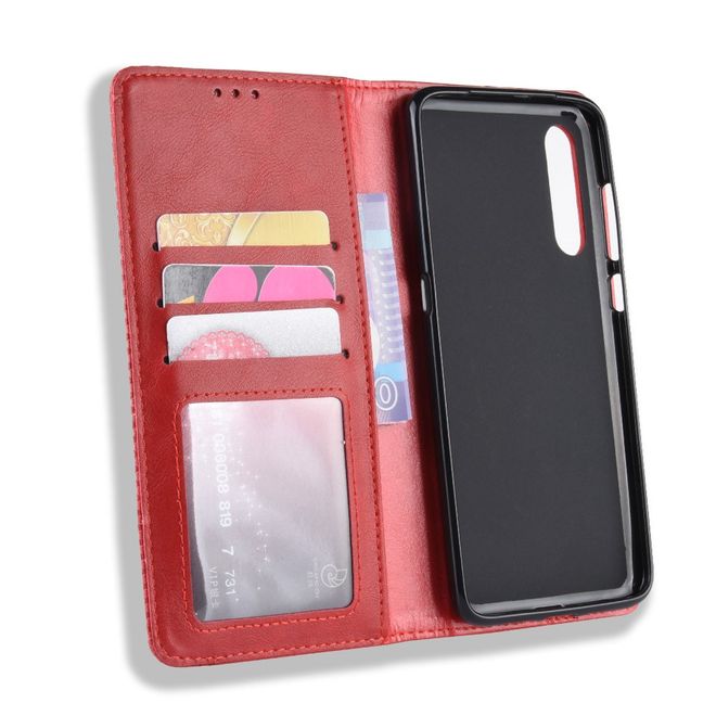 Xiaomi Mi 9 Handyhülle - Vintage Leder Bookcover Series - rot