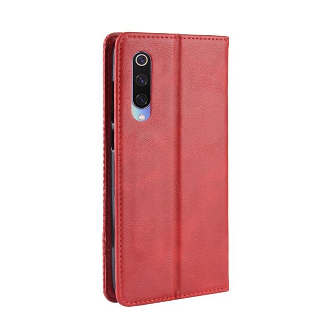 Xiaomi Mi 9 Handyhülle - Vintage Leder Bookcover Series - rot
