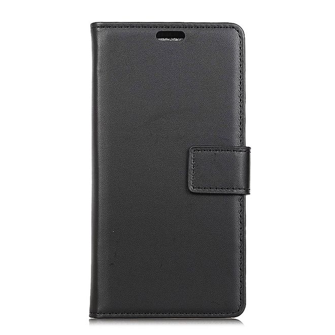 Huawei Y7 (2019) Handy Hülle - Classic II Leder Bookcover Series - schwarz