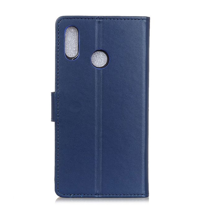 Huawei Y7 (2019) Handy Hülle - Classic II Leder Bookcover Series - blau