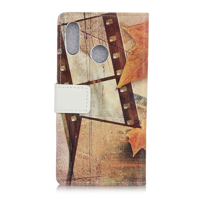 Huawei Y7 (2019) Handyhülle - Leder Bookcover Image II Series - Eiffelturm und Ahorn