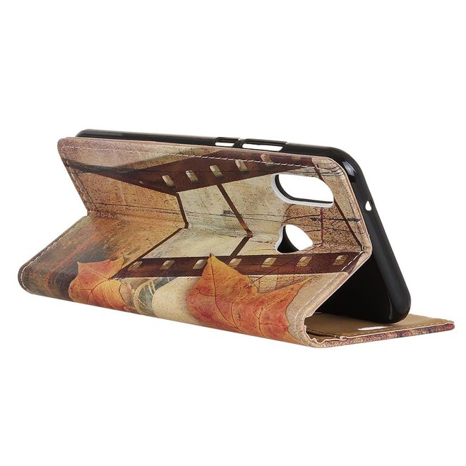 Huawei Y7 (2019) Handyhülle - Leder Bookcover Image II Series - Eiffelturm und Ahorn