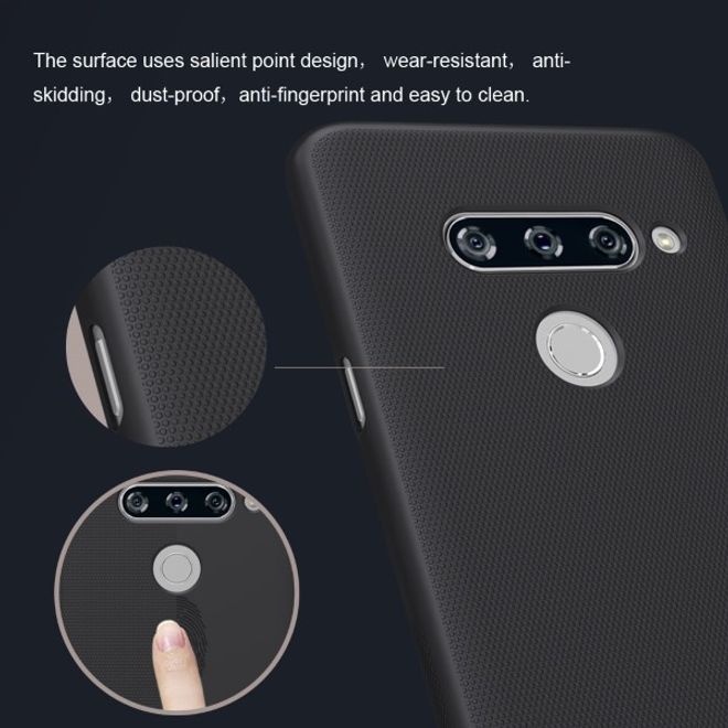 Nillkin - LG V40 ThinQ Hülle - Plastik Case - Super Frosted Shield Series - weiss