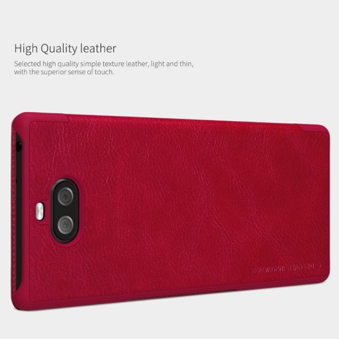 Nillkin - Sony Xperia 10 Plus Hülle - Leder Book Case - Qin Series - braun