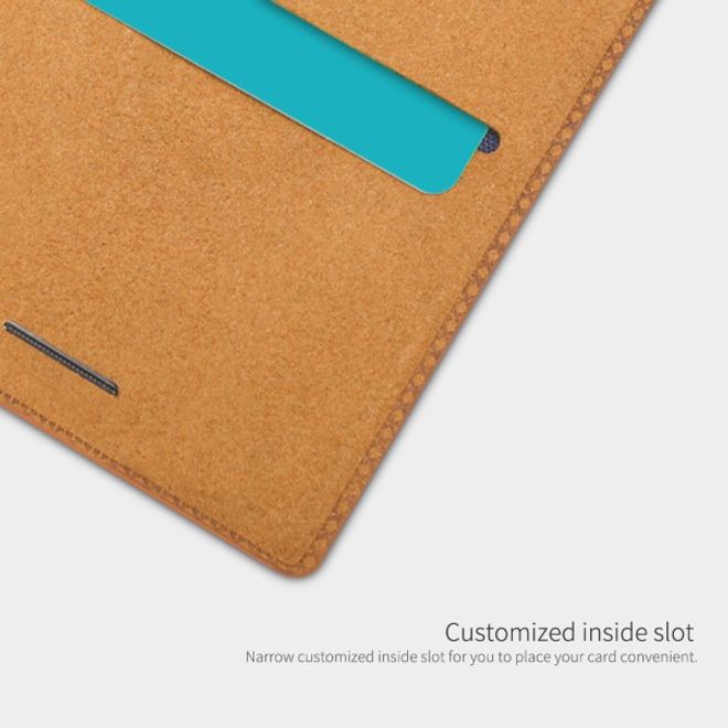 Nillkin - Sony Xperia 10 Plus Hülle - Leder Book Case - Qin Series - braun