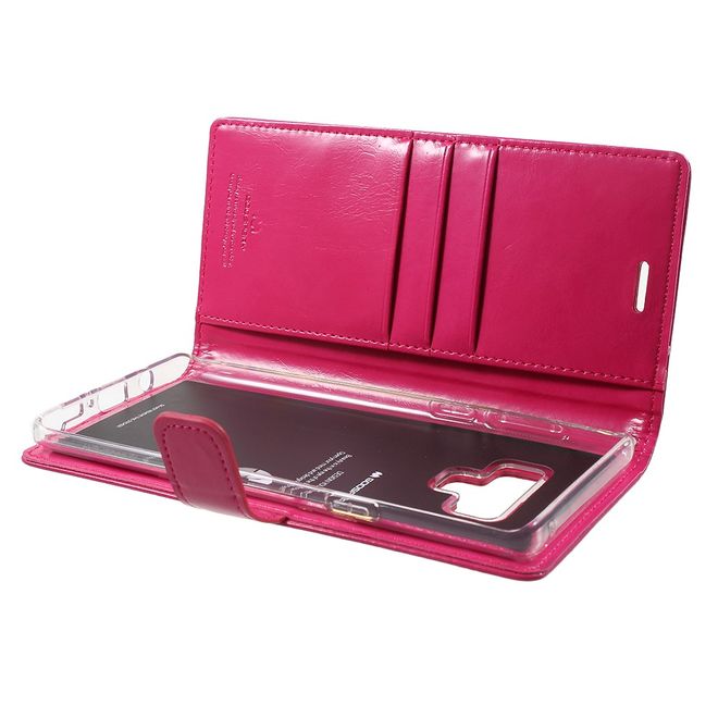 Goospery - Samsung Galaxy A70 Hülle - Leder Bookcover - Bluemoon Diary Series - pink