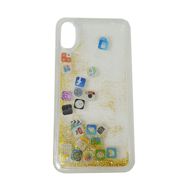 Quicksand Icon Hülle - iPhone XS Max Hülle - gold