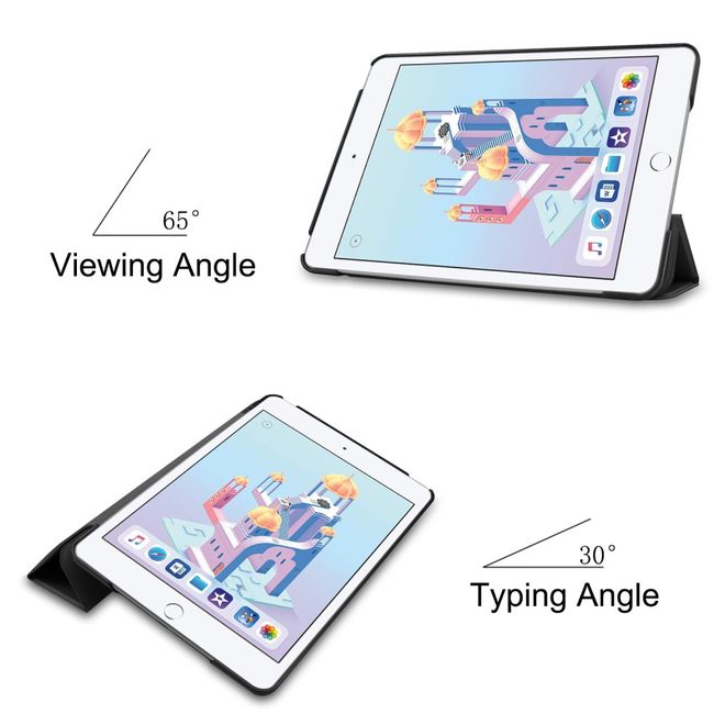 iPad Mini (2019)/iPad Mini 4 Hülle - Wake/Sleep Case aus Leder - schwarz