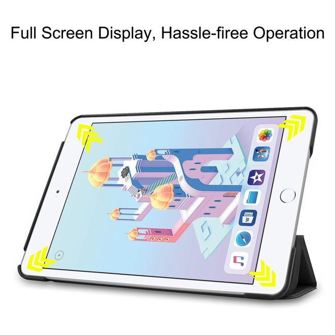 iPad Mini (2019)/iPad Mini 4 Hülle - Wake/Sleep Case aus Leder - schwarz