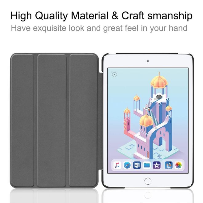 iPad Mini (2019)/iPad Mini 4 Hülle - Wake/Sleep Case aus Leder - schwarz