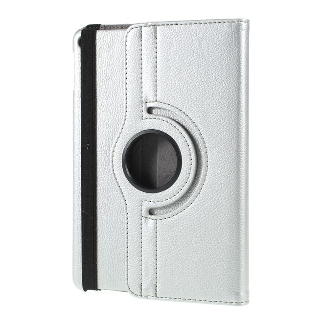 iPad Mini (2019) Case - 360° Rotating Leather Case - Silver