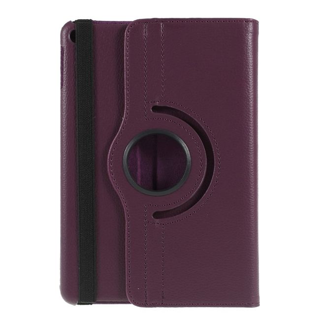 iPad Mini (2019) Hülle - 360° rotierbares Case aus Leder - purpur