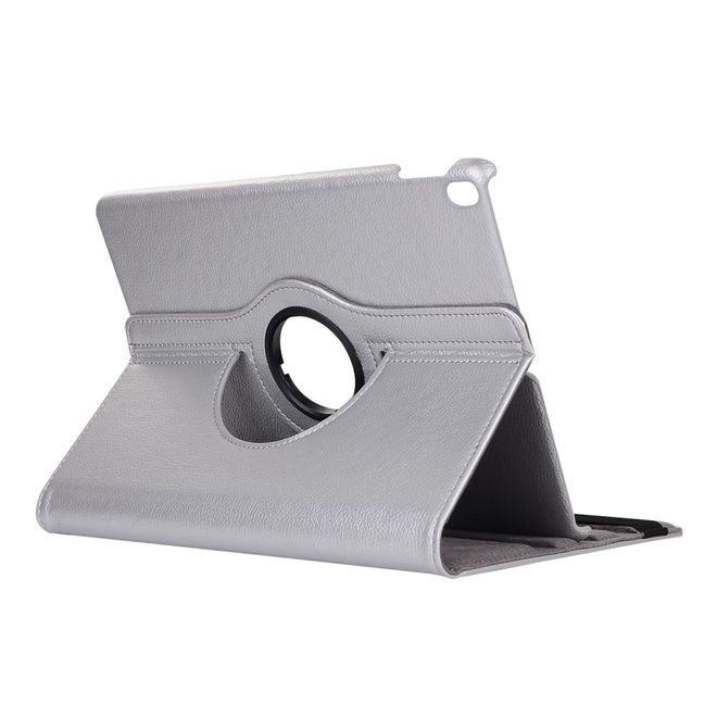 Étui pour tablette iPad Air (2019) / iPad Pro 10,5 pouces (2017) - Étui en cuir - Rotatif avec fonction support - Argent