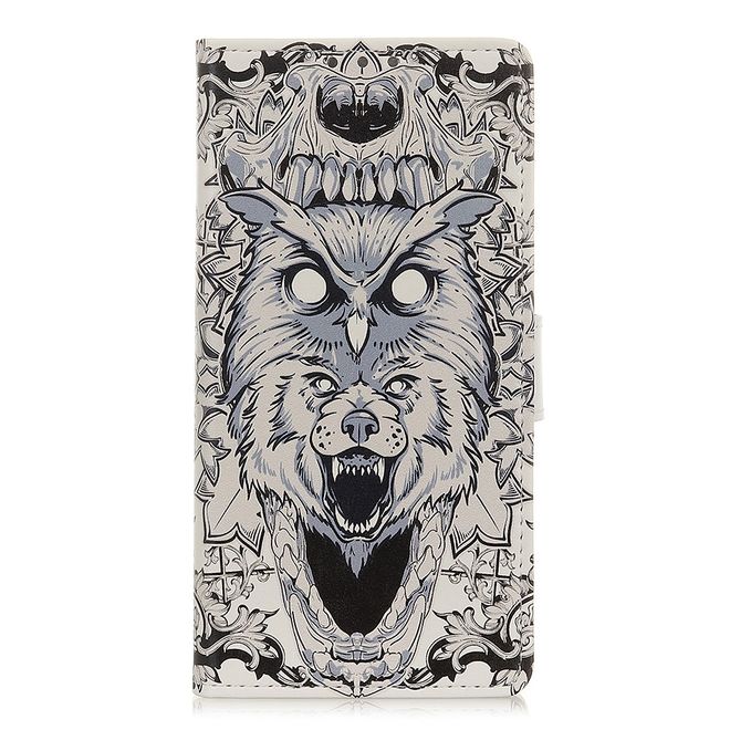 Xiaomi Redmi 7 Handyhülle - Leder Bookcover Image II Series - abstrakte Eule