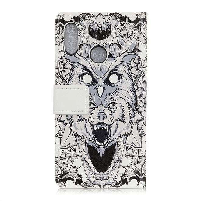 Xiaomi Redmi 7 Handyhülle - Leder Bookcover Image II Series - abstrakte Eule